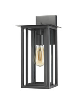 HOMEnhancements 20607 - Mare Medium Coach Light - Matte Black - Clear Glass