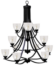 HOMEnhancements 19542 - Victoria 12-Light Chandelier - MB Clear Glass