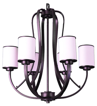 HOMEnhancements 17915 - Lexington 6-Light White Glass Chandelier - RB