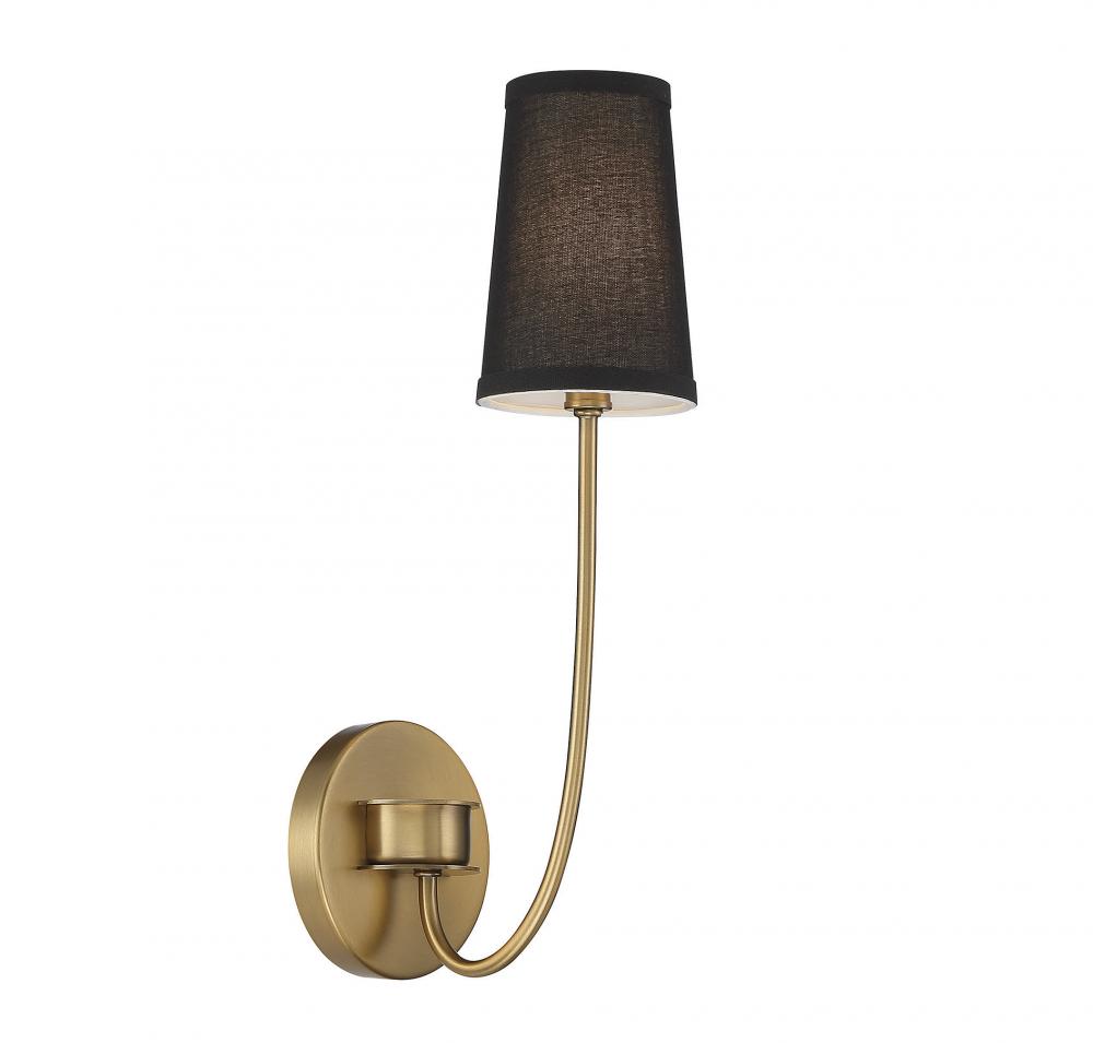 1-Light Wall Sconce in Natural Brass