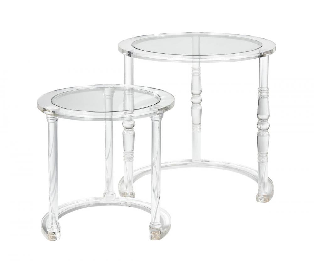 Jacobs Nesting Table - Set of 2 Round Clear